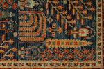 4x6 Navy and Rust Traditional Rug