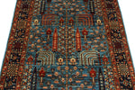 4x6 Blue and Navy Traditional Rug