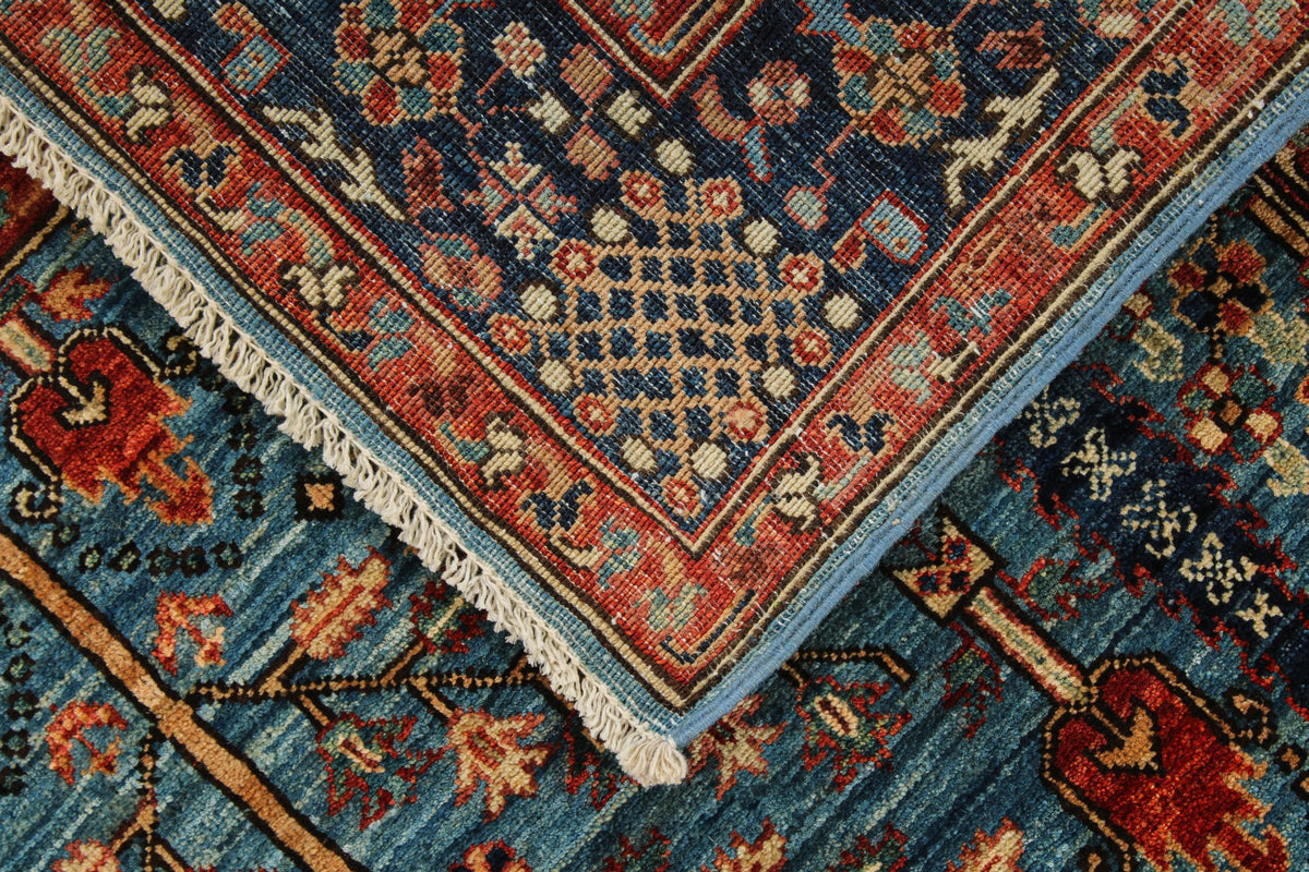 4x6 Blue and Navy Traditional Rug