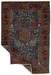 4x6 Blue and Navy Traditional Rug