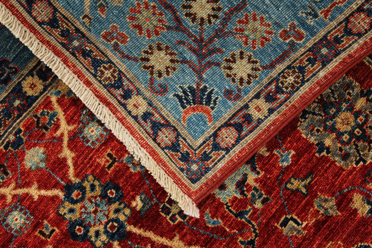 4x6 Red and Blue Traditional Rug