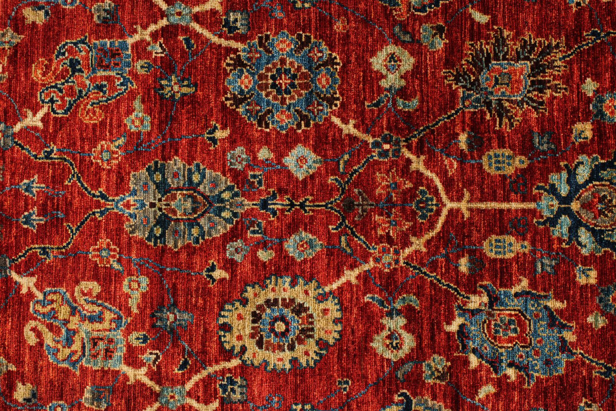 4x6 Red and Blue Traditional Rug