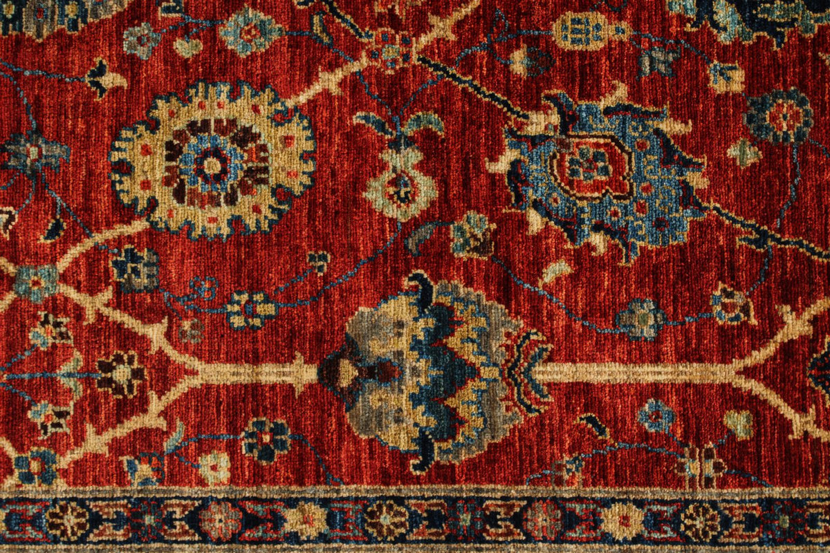 4x6 Red and Blue Traditional Rug