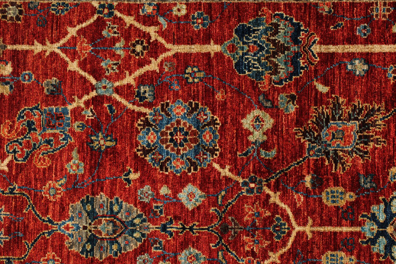 4x6 Red and Blue Traditional Rug