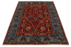 4x6 Red and Blue Traditional Rug