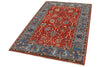 4x6 Red and Blue Traditional Rug