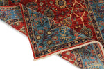 4x6 Red and Blue Traditional Rug