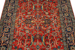 4x6 Red and Navy Traditional Rug