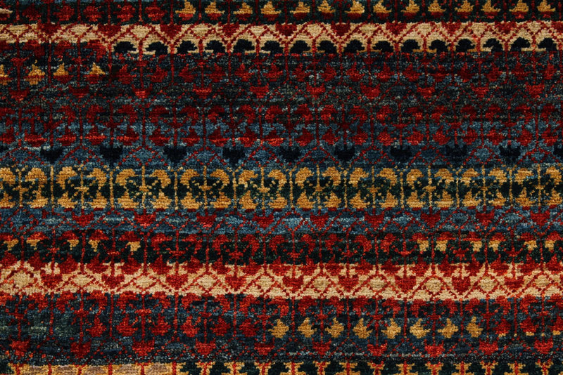 9x12 Blue and Multicolor Traditional Rug