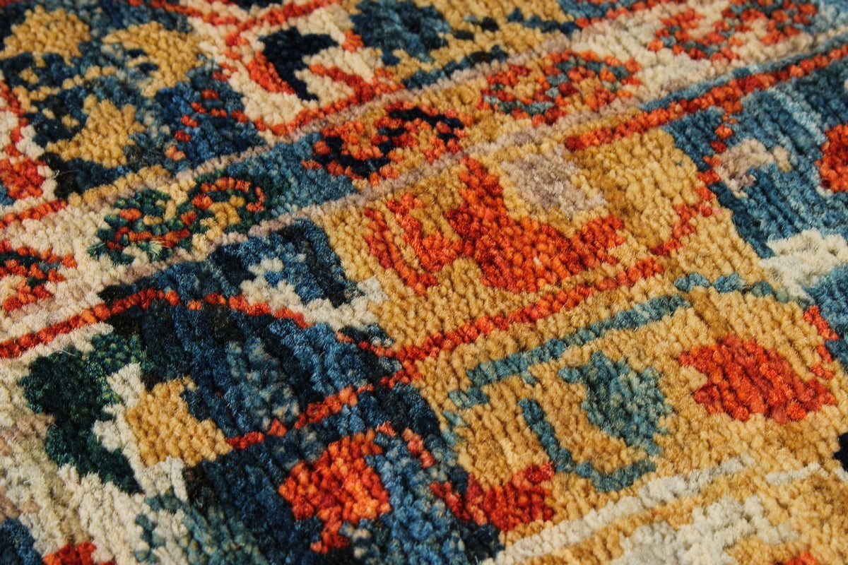 9x12 Blue and Multicolor Traditional Rug