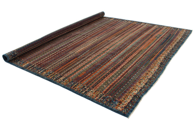 9x12 Blue and Multicolor Traditional Rug