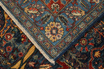 9x12 Blue and Rust Anatolian Traditional Rug