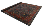 9x12 Blue and Rust Anatolian Traditional Rug