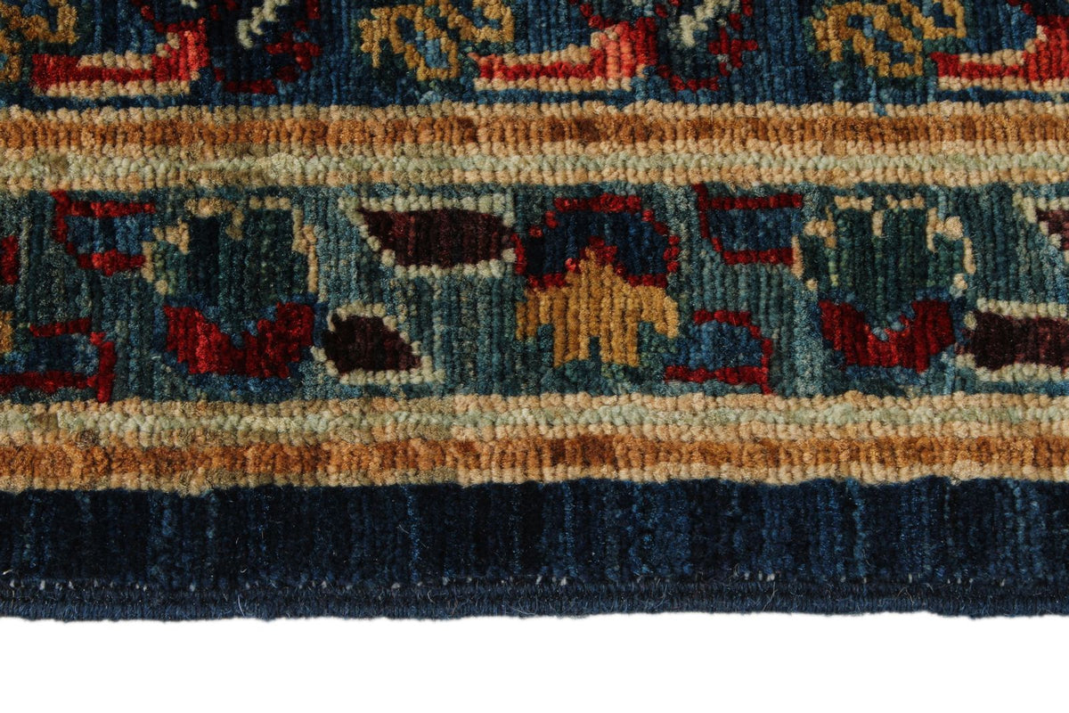 9x12 Navy and Red Traditional Rug