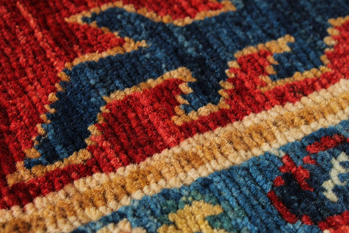 9x12 Navy and Red Traditional Rug