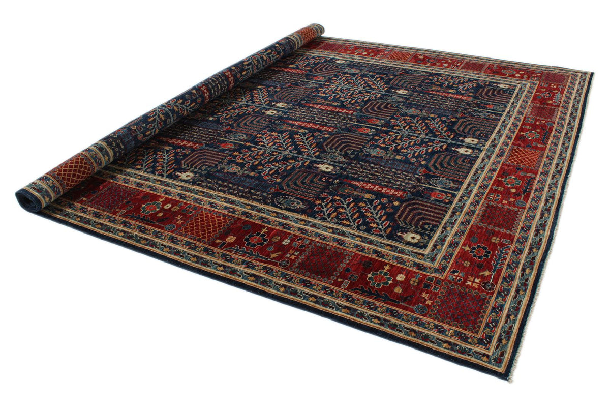 9x12 Navy and Red Traditional Rug