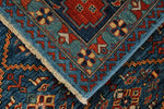 9x12 Navy and Red Traditional Rug
