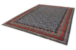 9x12 Navy and Red Traditional Rug
