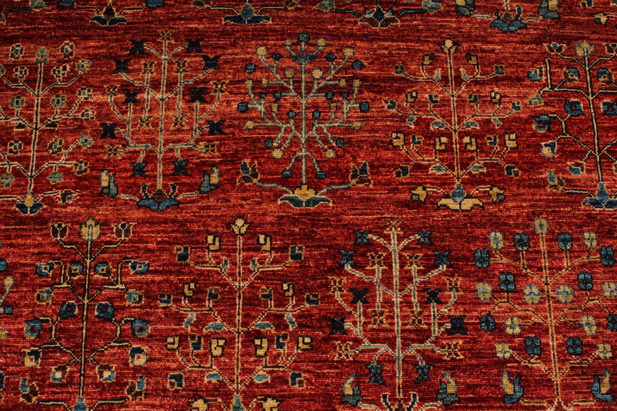 9x12 Rust and Blue Anatolian Traditional Rug