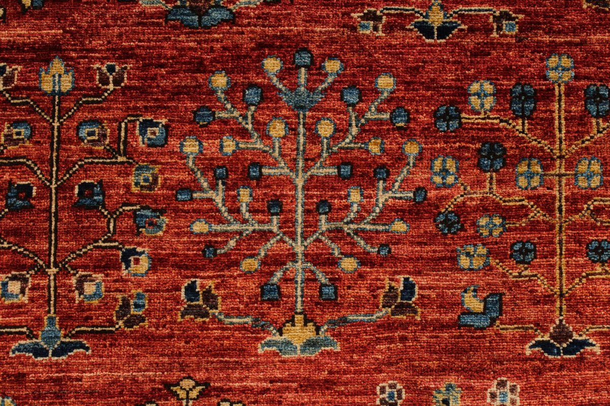 9x12 Rust and Blue Anatolian Traditional Rug
