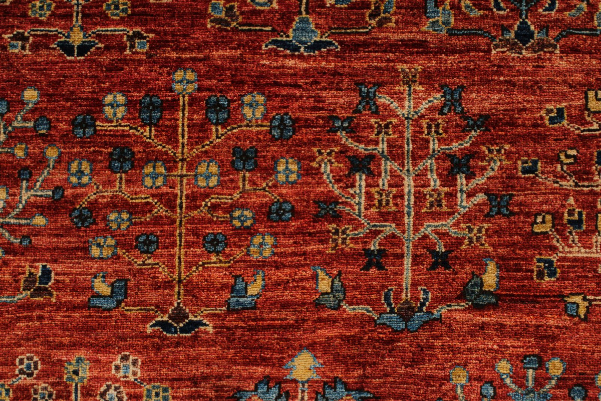 9x12 Rust and Blue Anatolian Traditional Rug