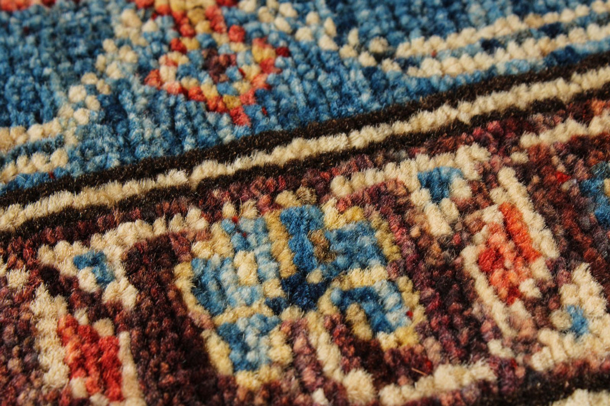 9x12 Rust and Blue Anatolian Traditional Rug