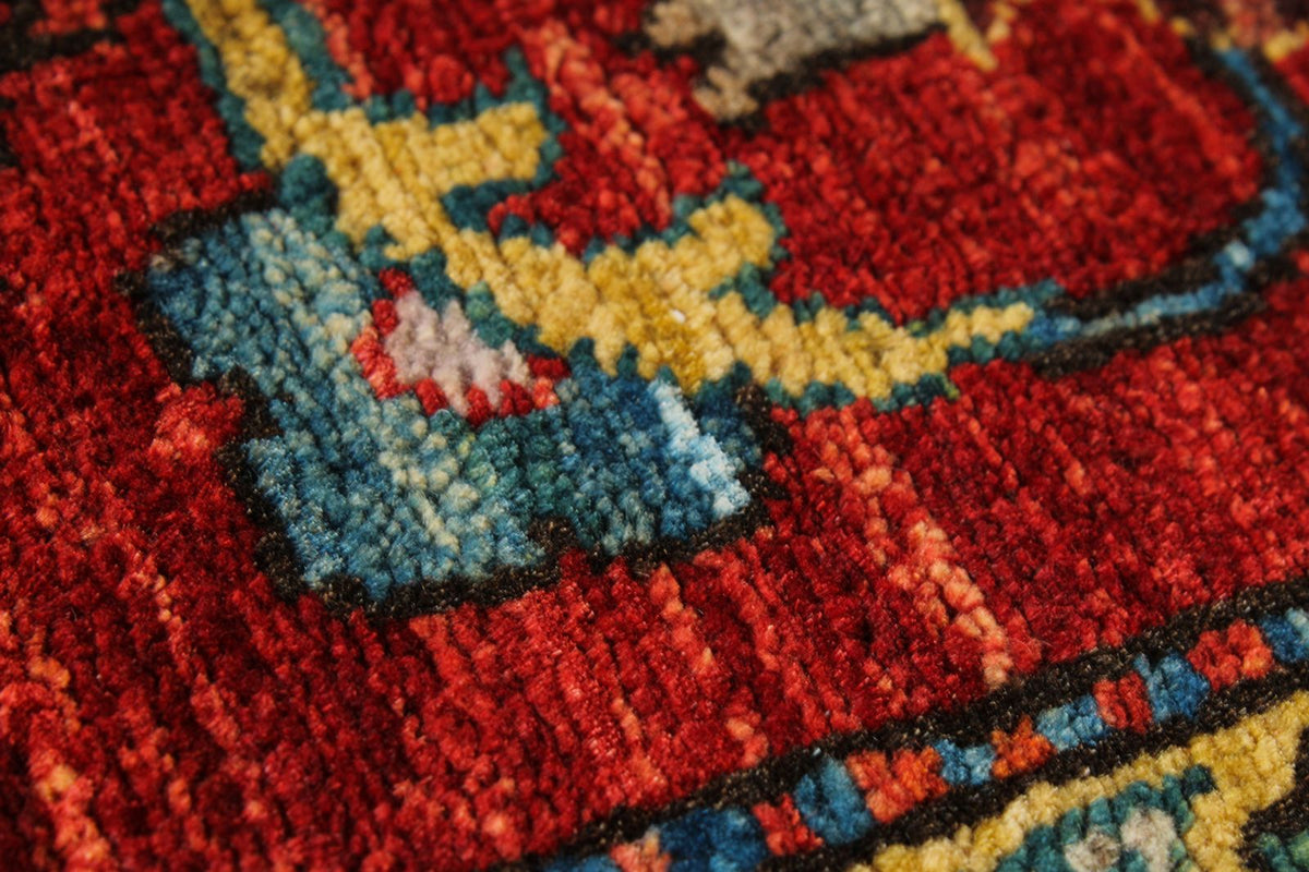 9x9 Navy and Red Anatolian Traditional Rug