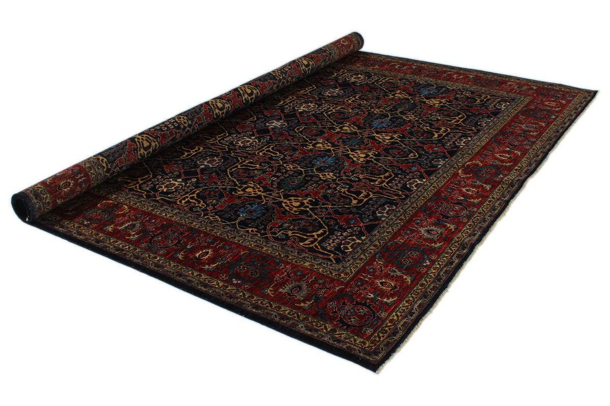 9x9 Navy and Red Anatolian Traditional Rug