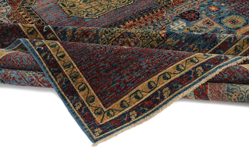 9x12 Blue and Multicolor Anatolian Traditional Rug