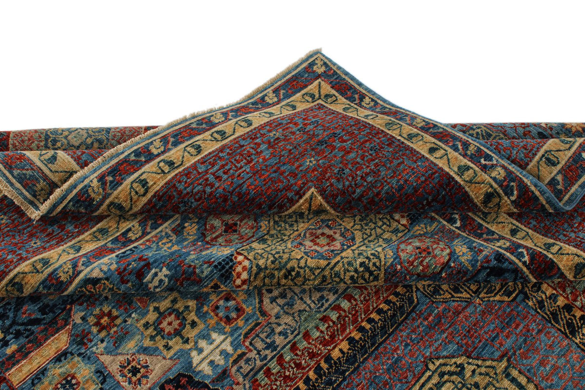 9x12 Blue and Multicolor Anatolian Traditional Rug