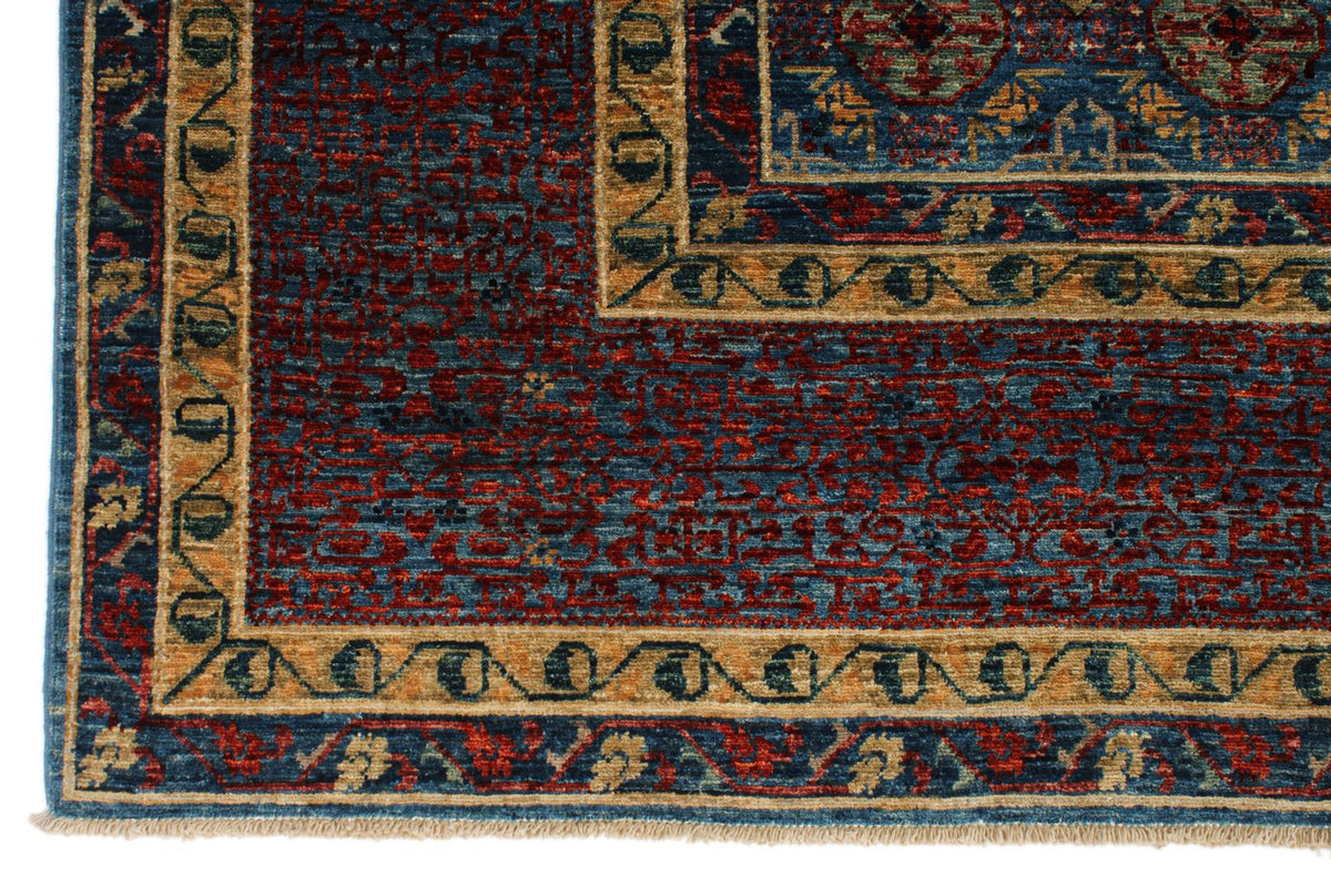 9x12 Blue and Multicolor Anatolian Traditional Rug