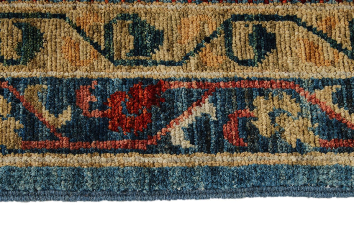 9x12 Blue and Multicolor Anatolian Traditional Rug