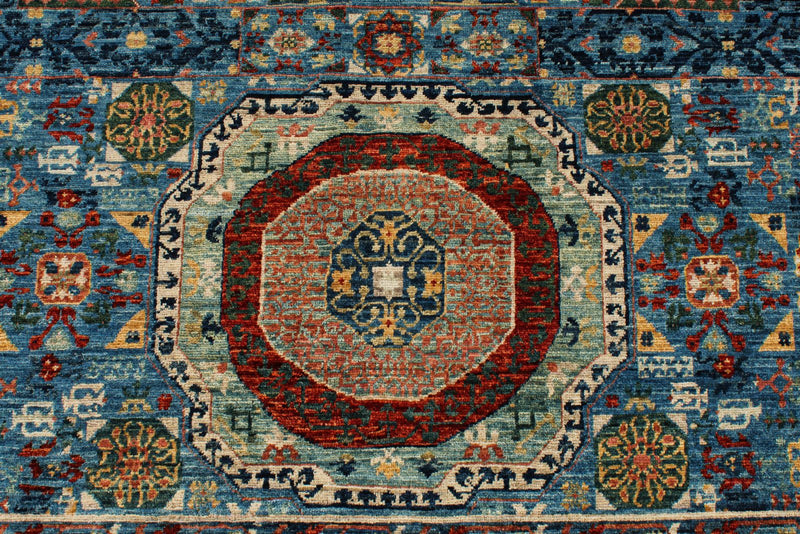 9x12 Blue and Multicolor Anatolian Traditional Rug