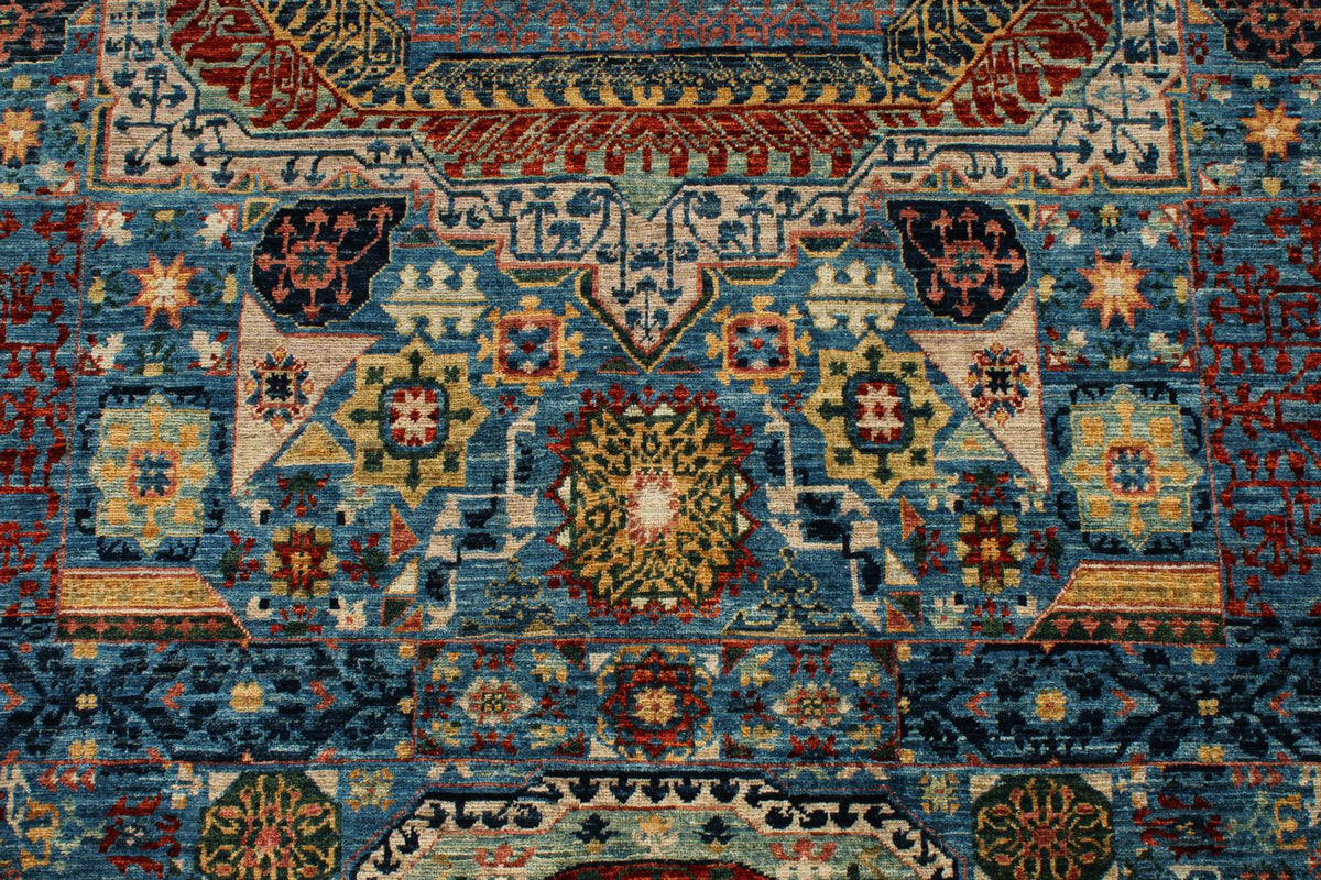 9x12 Blue and Multicolor Anatolian Traditional Rug