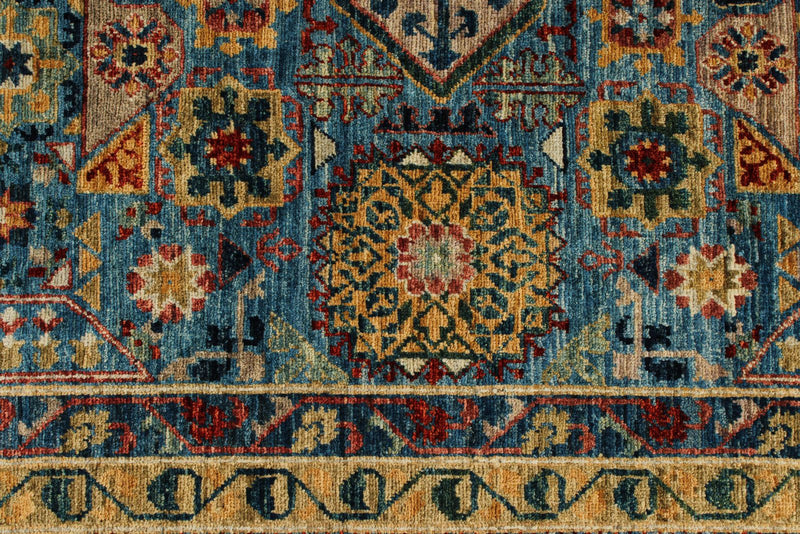 9x12 Blue and Multicolor Anatolian Traditional Rug