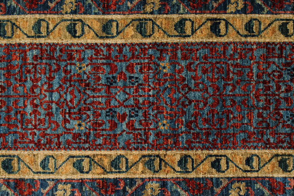 9x12 Blue and Multicolor Anatolian Traditional Rug