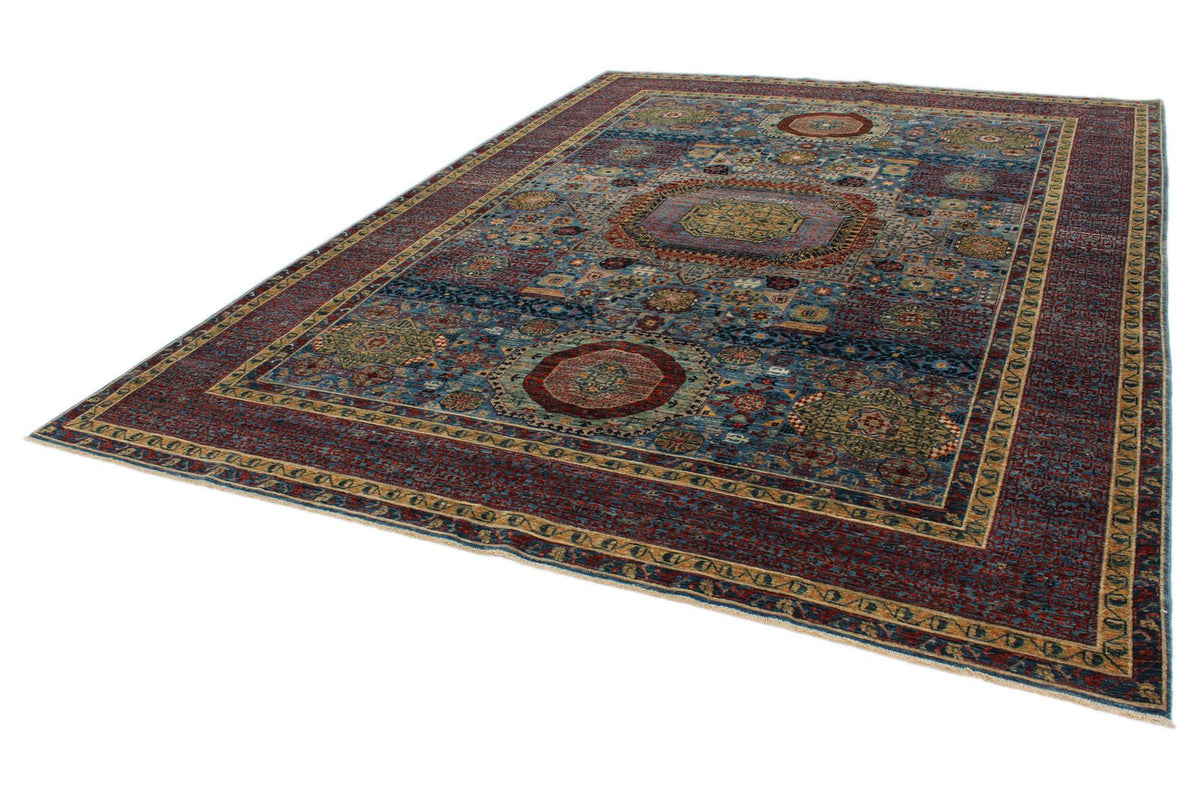 9x12 Blue and Multicolor Anatolian Traditional Rug