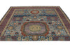 9x12 Blue and Multicolor Anatolian Traditional Rug