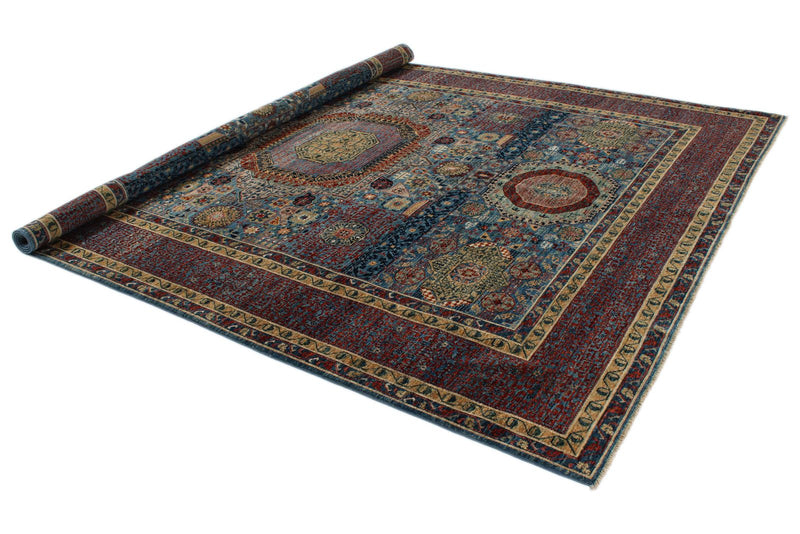 9x12 Blue and Multicolor Anatolian Traditional Rug