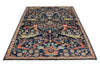 5x8 Navy and Ivory Anatolian Traditional Rug