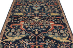 5x8 Navy and Ivory Anatolian Traditional Rug