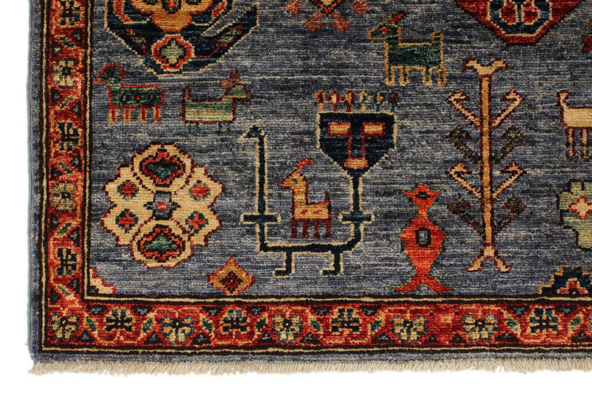 3x12 Gray and Multicolor Anatolian Traditional Runner