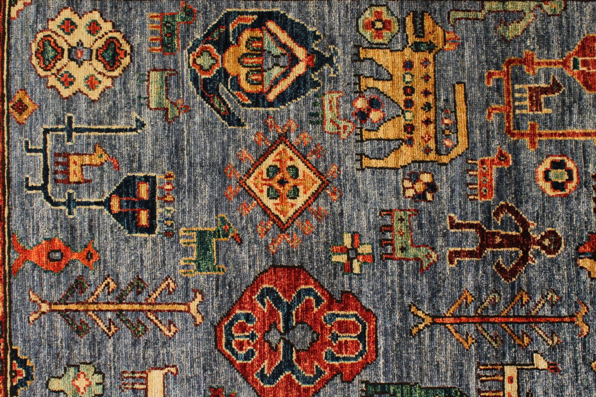 3x12 Gray and Multicolor Anatolian Traditional Runner