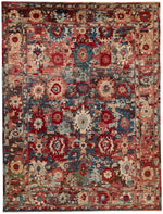 9x12 Red and Multicolor Anatolian Traditional Rug