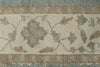 9x13 Light Blue and Ivory Turkish Oushak Rug