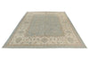 9x13 Light Blue and Ivory Turkish Oushak Rug