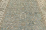 9x13 Light Blue and Ivory Turkish Oushak Rug