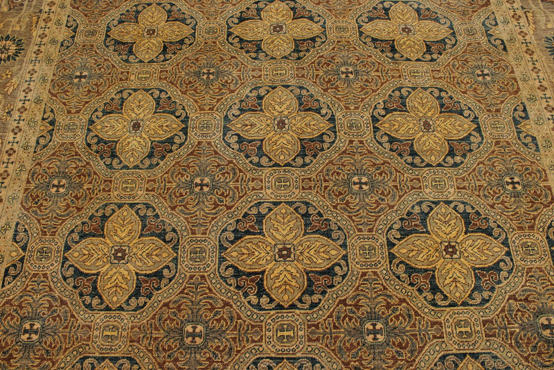 8x10 Navy and Beige Persian Rug