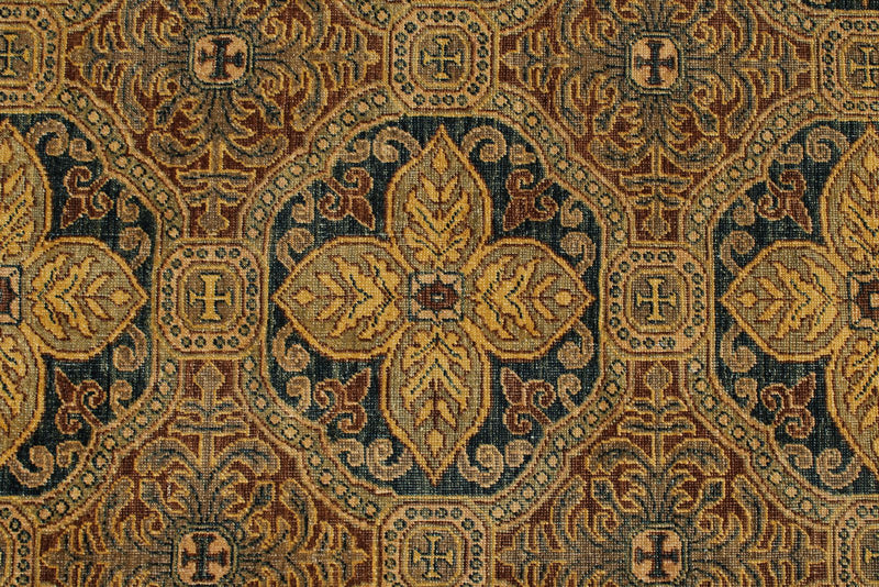 8x10 Navy and Beige Persian Rug