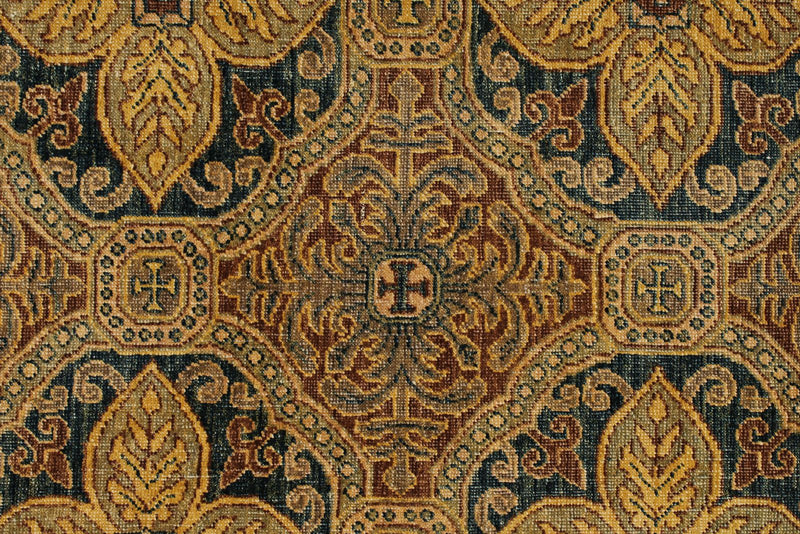 8x10 Navy and Beige Persian Rug